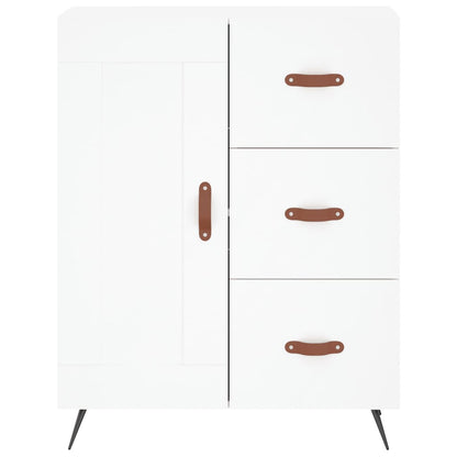 Hoge Kast 69,5X34X180 Cm Bewerkt Hout Wit