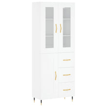 Hoge Kast 69,5X34X180 Cm Bewerkt Hout Wit