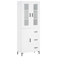 Hoge Kast 69,5X34X180 Cm Bewerkt Hout Wit