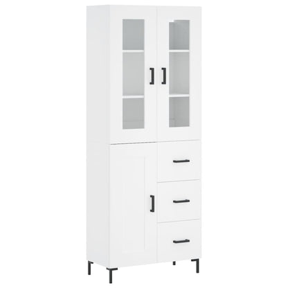 Hoge Kast 69,5X34X180 Cm Bewerkt Hout Wit
