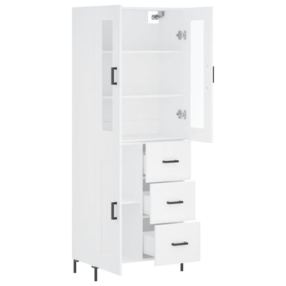 Hoge Kast 69,5X34X180 Cm Bewerkt Hout Wit