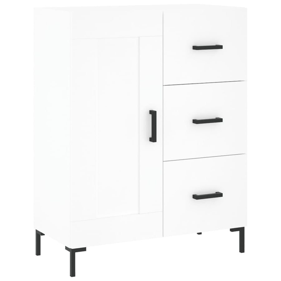 Hoge Kast 69,5X34X180 Cm Bewerkt Hout Wit