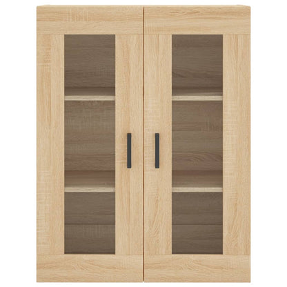 Hoge Kast 69,5X34X180 Cm Bewerkt Hout Kleurig Sonoma eiken