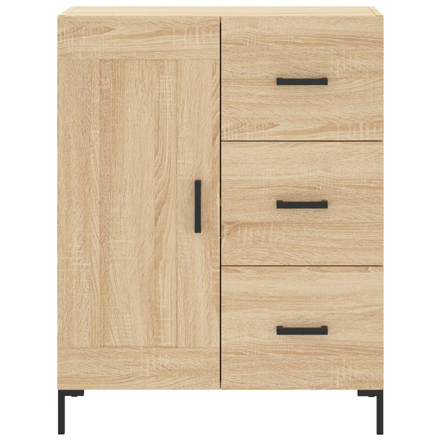 Hoge Kast 69,5X34X180 Cm Bewerkt Hout Kleurig Sonoma eiken