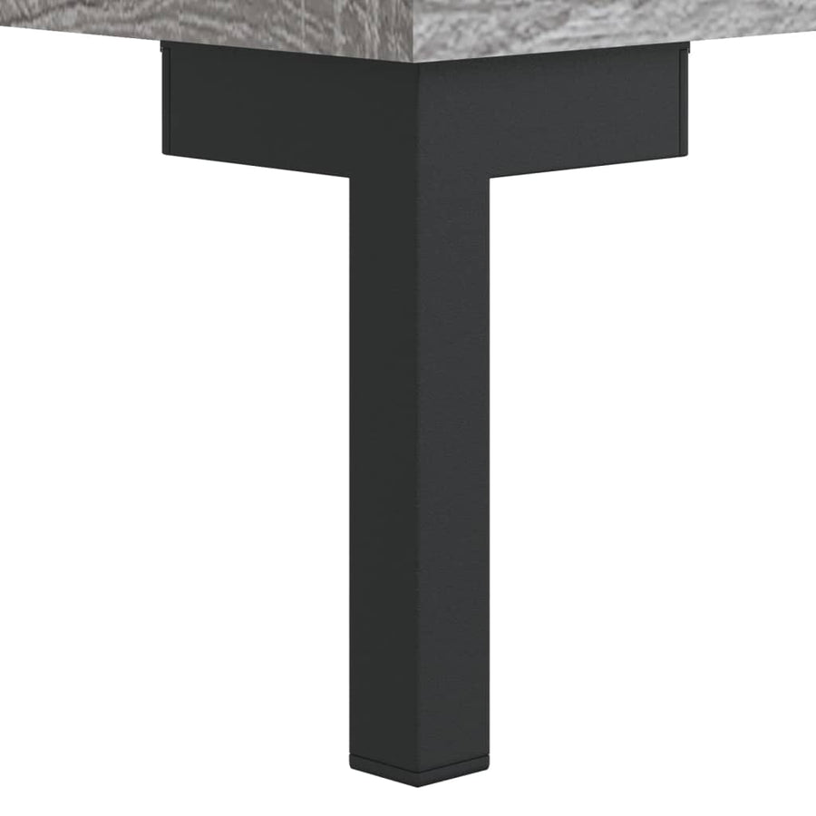 Hoge Kast 69,5X34X180 Cm Bewerkt Hout Eikenkleurig Grijs sonoma