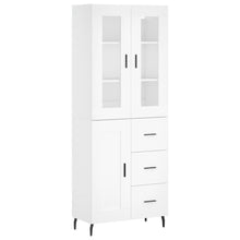 Hoge Kast 69,5X34X180 Cm Bewerkt Hout Wit