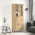 Hoge kast 69,5x34x180 cm bewerkt hout sonoma eiken