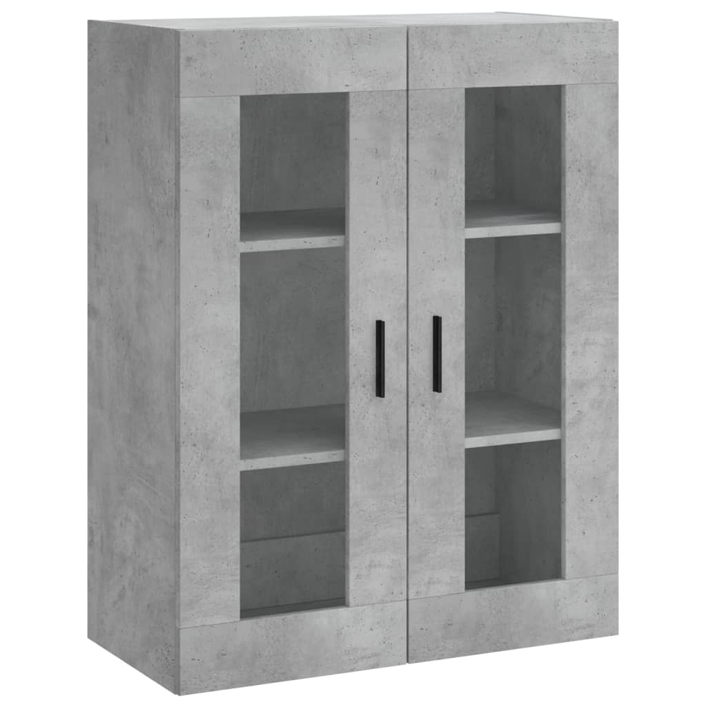 Hoge Kast 69,5X34X180 Cm Bewerkt Hout Betongrijs