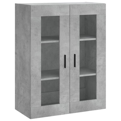 Hoge Kast 69,5X34X180 Cm Bewerkt Hout Betongrijs