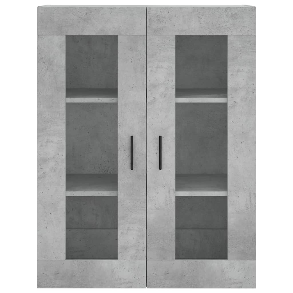Hoge Kast 69,5X34X180 Cm Bewerkt Hout Betongrijs