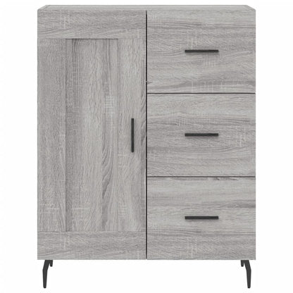 Hoge Kast 69,5X34X180 Cm Bewerkt Hout Eikenkleurig Grijs sonoma
