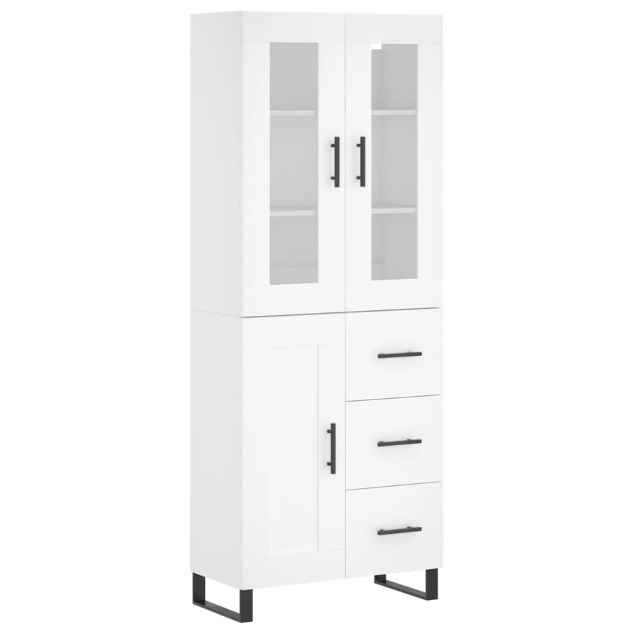 Hoge Kast 69,5X34X180 Cm Bewerkt Hout Wit
