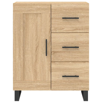 Hoge Kast 69,5X34X80 Cm Bewerkt Hout Kleurig Sonoma eiken 1 houten deur 3 lades