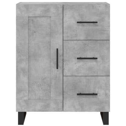 Hoge Kast 69,5X34X180 Cm Bewerkt Hout Betongrijs