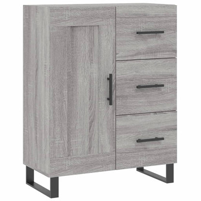 Hoge kast 69,5x34x180 cm bewerkt hout grijs sonoma eikenkleurig