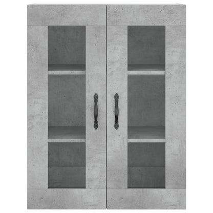 Hoge Kast 69,5X34X180 Cm Bewerkt Hout Betongrijs