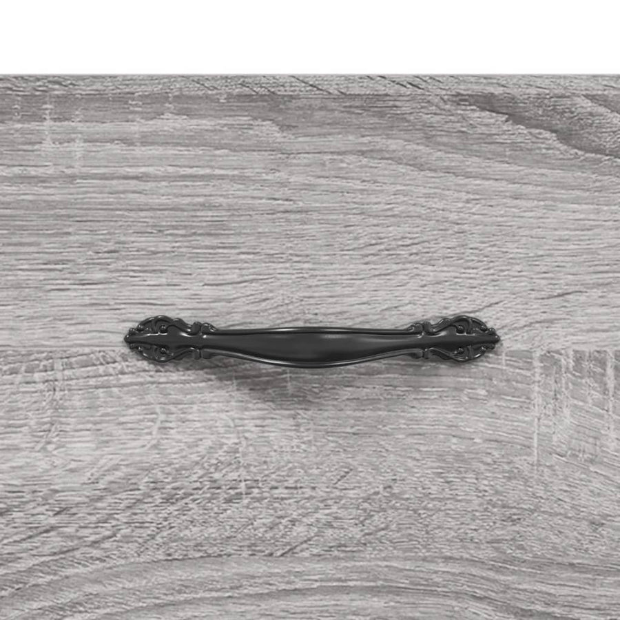 Hoge Kast 69,5X34X180 Cm Bewerkt Hout Eikenkleurig Grijs sonoma