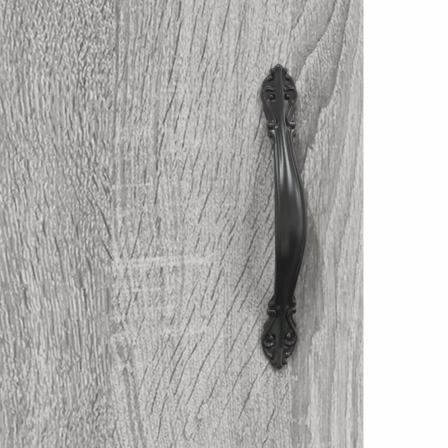 Hoge Kast 69,5X34X180 Cm Bewerkt Hout Eikenkleurig Grijs sonoma