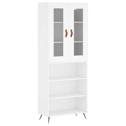 Hoge Kast 69,5X34X180 Cm Bewerkt Hout Wit