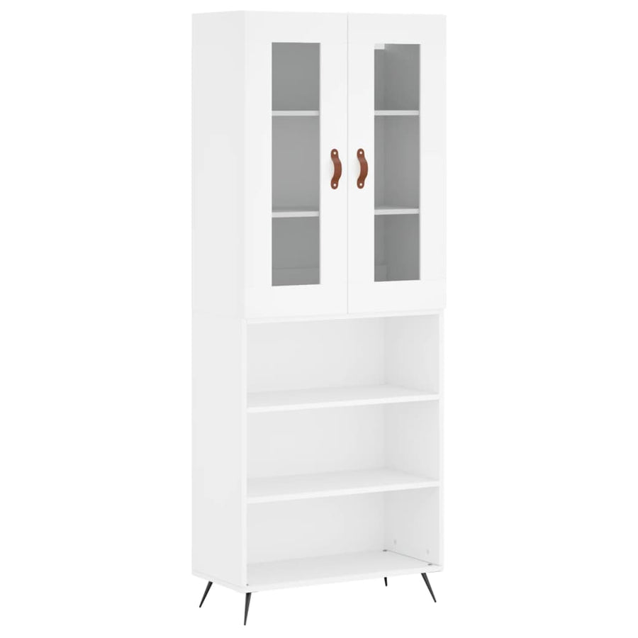 Hoge Kast 69,5X34X180 Cm Bewerkt Hout Wit