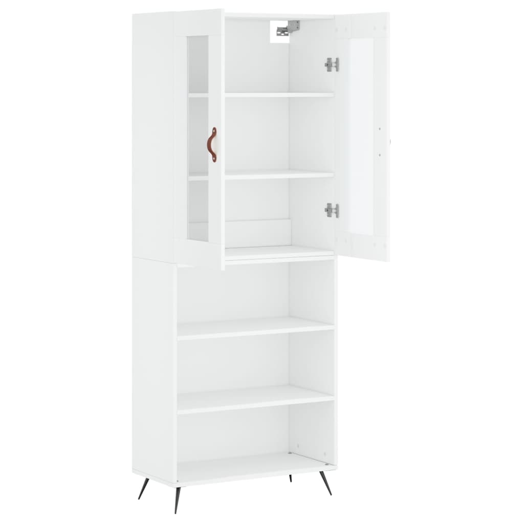 Hoge Kast 69,5X34X180 Cm Bewerkt Hout Wit