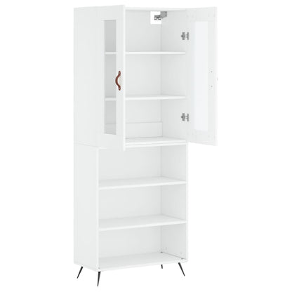 Hoge Kast 69,5X34X180 Cm Bewerkt Hout Wit