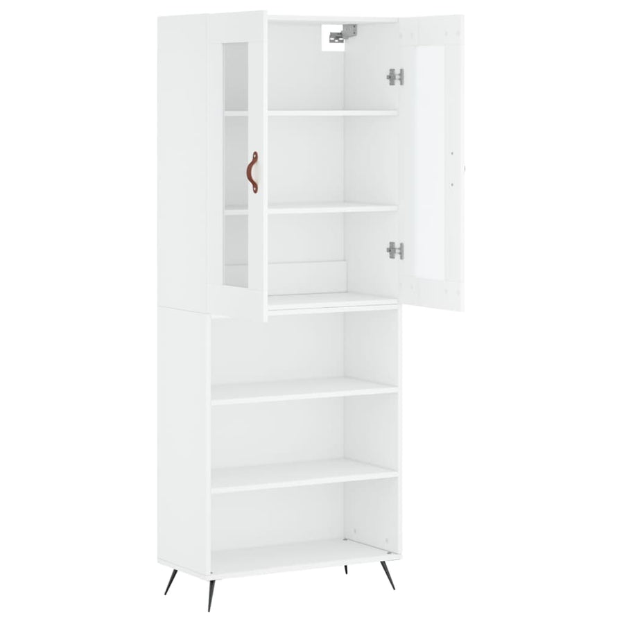 Hoge Kast 69,5X34X180 Cm Bewerkt Hout Wit