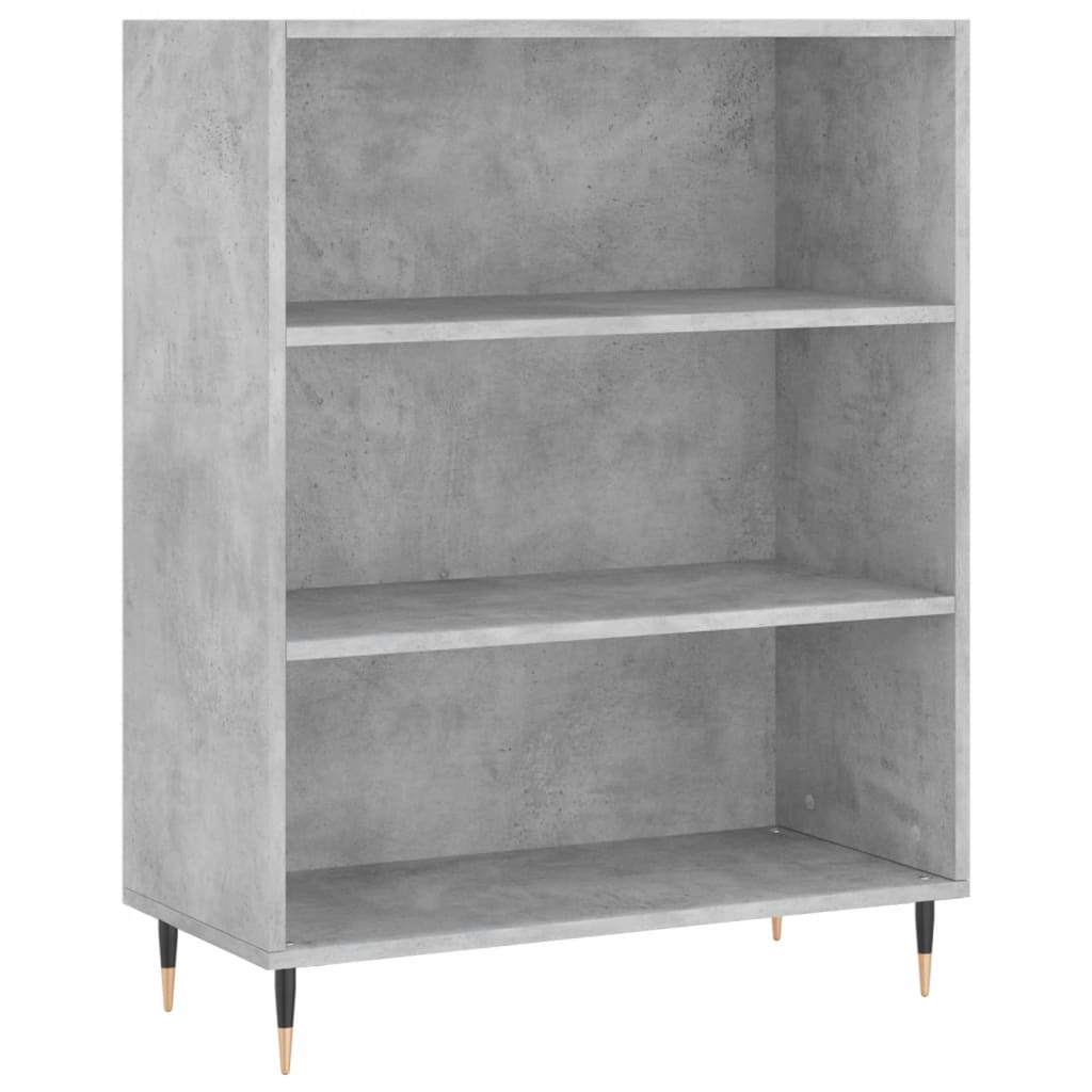 Hoge Kast 69,5X34X180 Cm Bewerkt Hout Betongrijs
