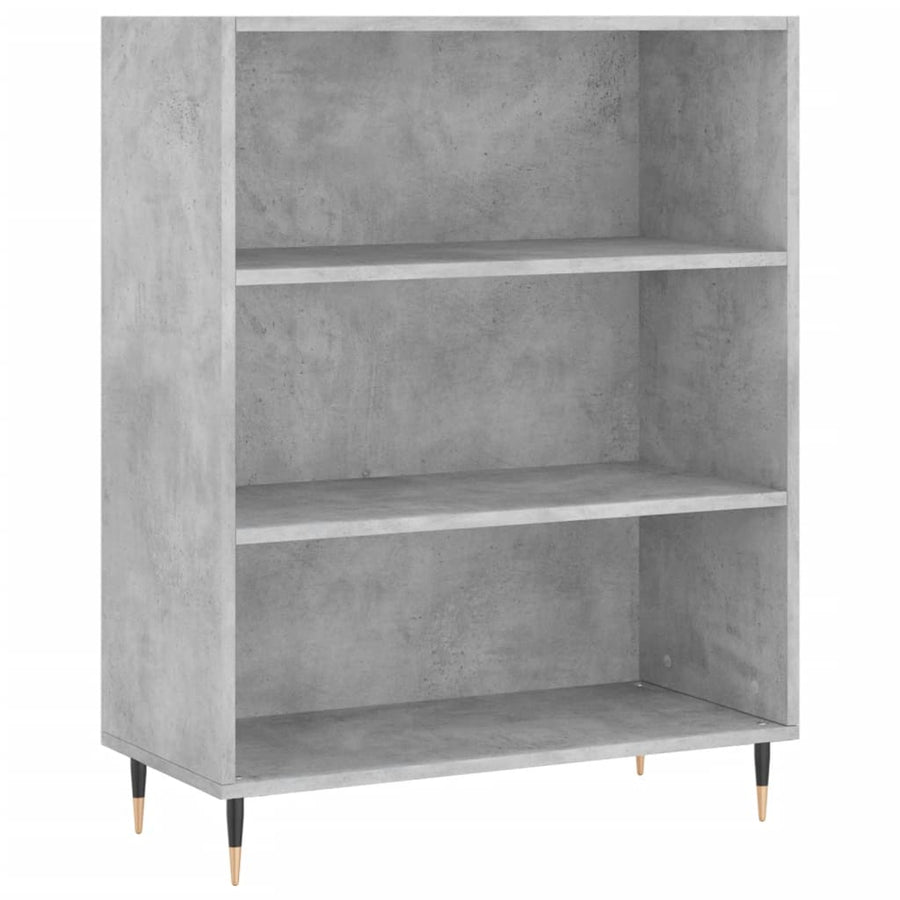 Hoge Kast 69,5X34X180 Cm Bewerkt Hout Betongrijs