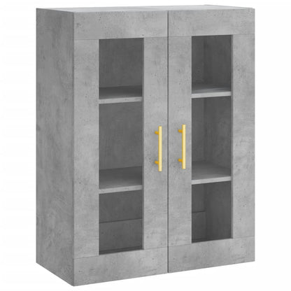 Hoge Kast 69,5X34X180 Cm Bewerkt Hout Betongrijs