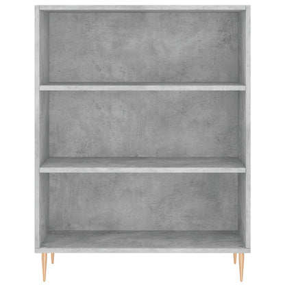 Hoge Kast 69,5X34X180 Cm Bewerkt Hout Betongrijs
