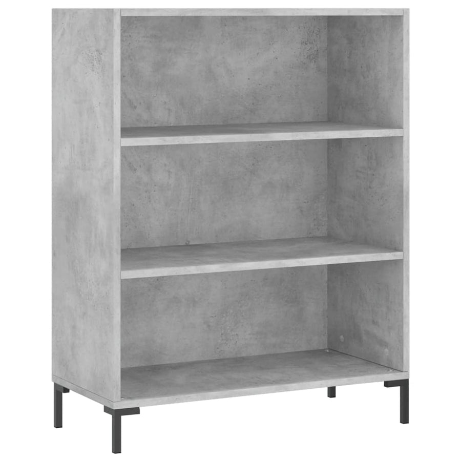 Hoge Kast 69,5X34X180 Cm Bewerkt Hout Betongrijs