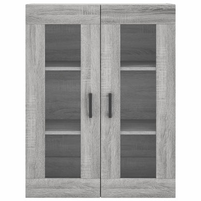 Hoge Kast 69,5X34X180 Cm Bewerkt Hout Grijs Sonoma Eikenkleurig