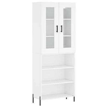 Hoge Kast 69,5X34X180 Cm Bewerkt Hout Wit