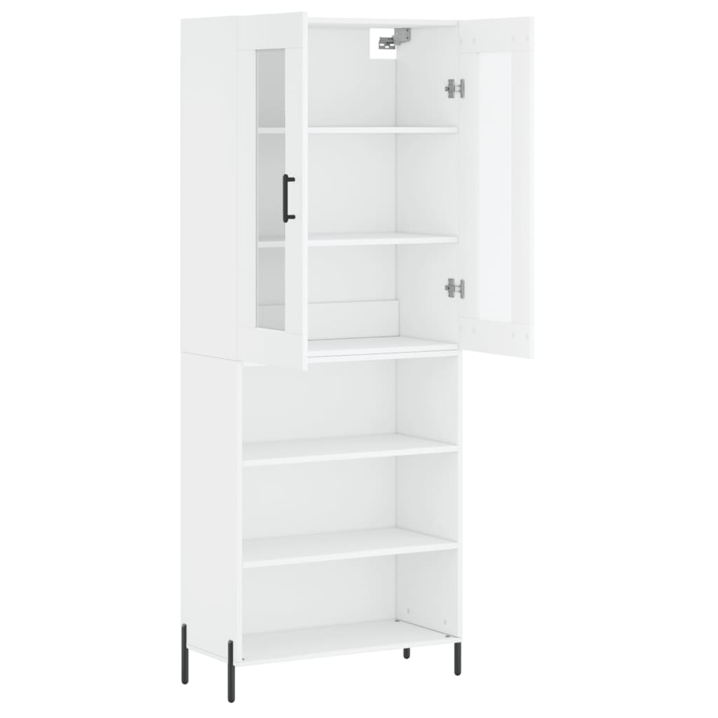 Hoge Kast 69,5X34X180 Cm Bewerkt Hout Wit