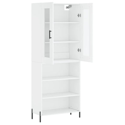 Hoge Kast 69,5X34X180 Cm Bewerkt Hout Wit