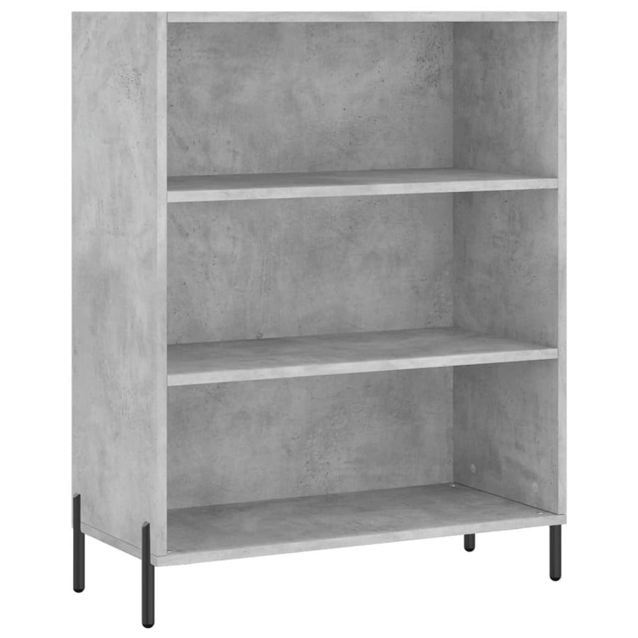 Hoge Kast 69,5X34X180 Cm Bewerkt Hout Betongrijs