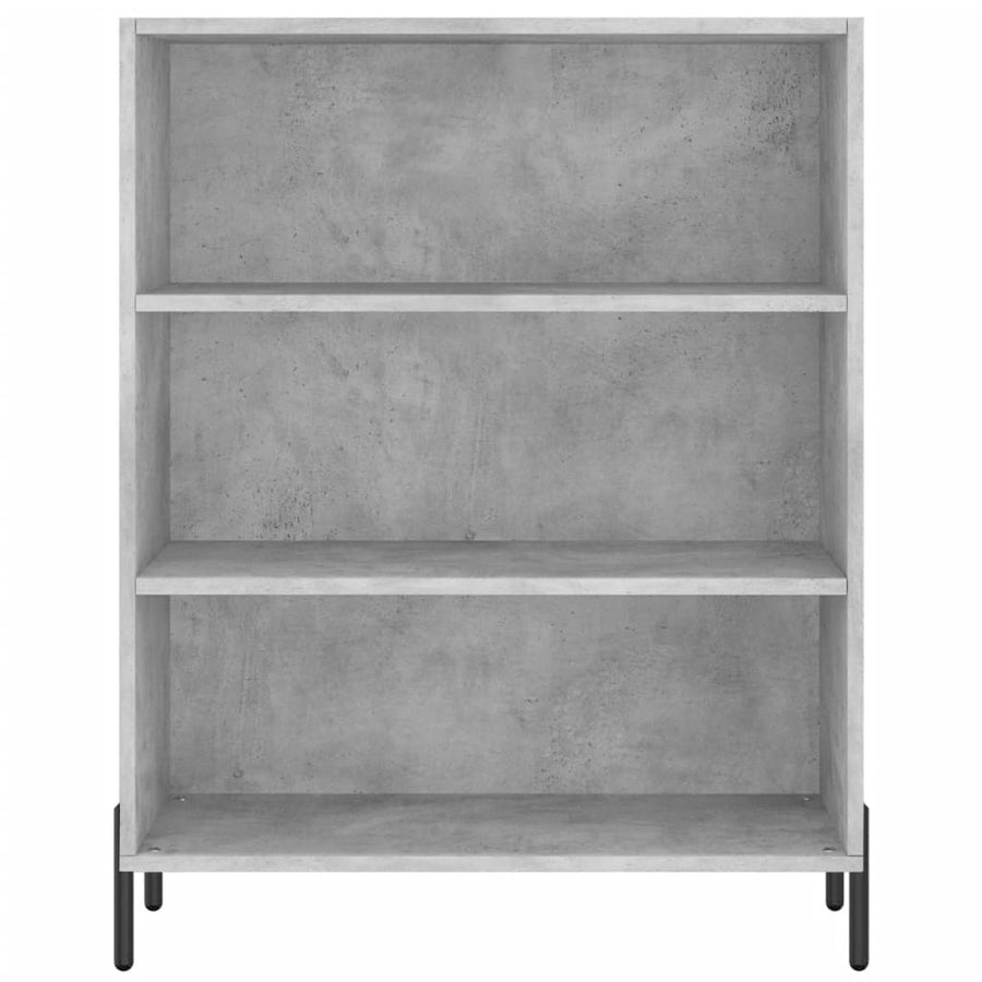Hoge Kast 69,5X34X180 Cm Bewerkt Hout Betongrijs