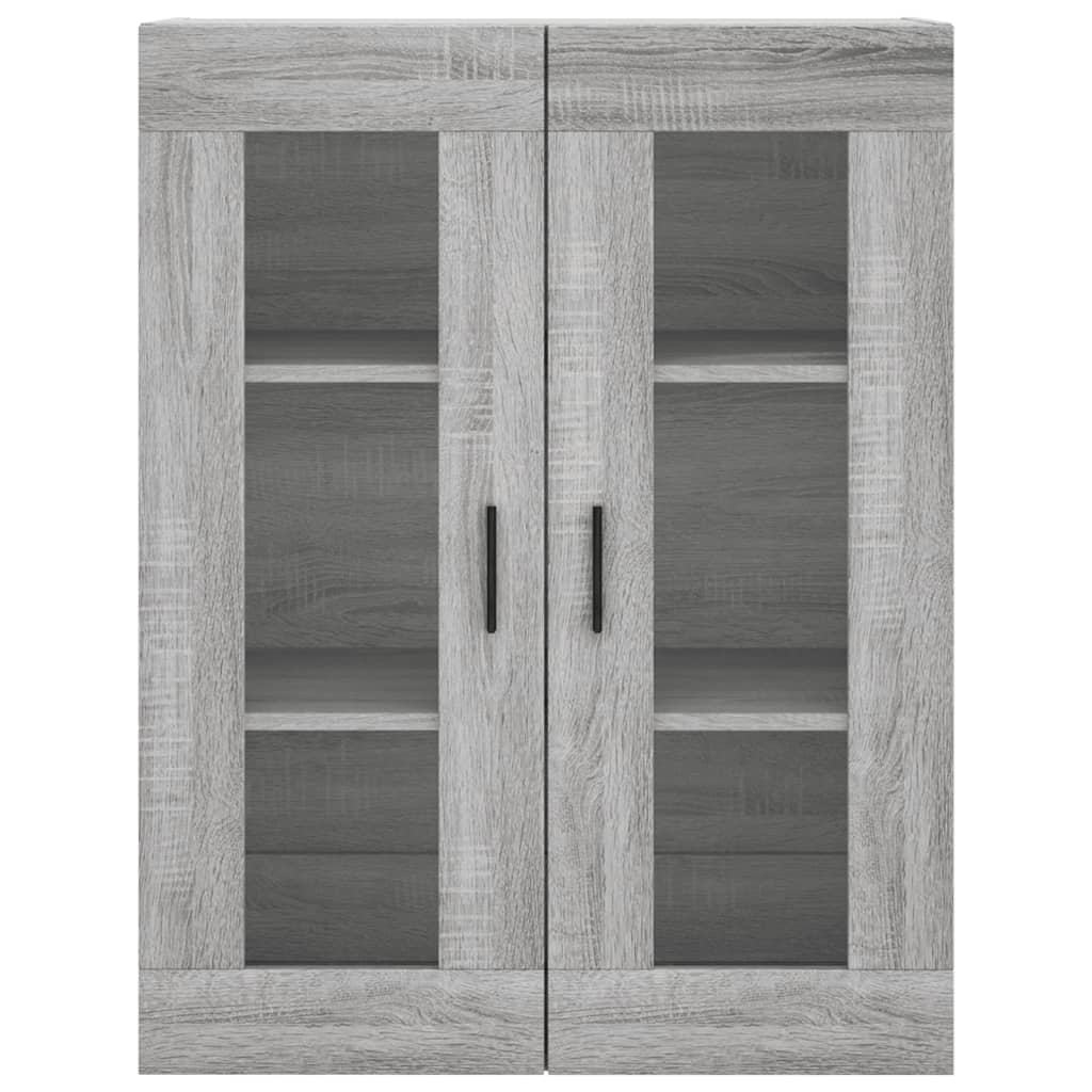 Hoge Kast 69,5X34X180 Cm Bewerkt Hout Grijs Sonoma Eikenkleurig