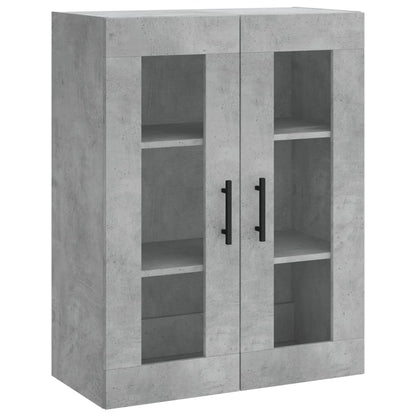 Hoge Kast 69,5X34X180 Cm Bewerkt Hout Betongrijs