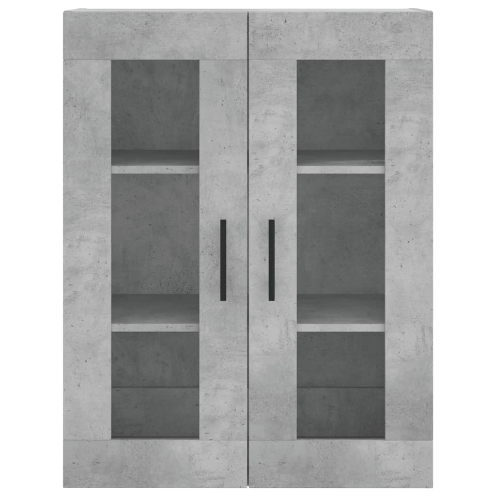 Hoge Kast 69,5X34X180 Cm Bewerkt Hout Betongrijs