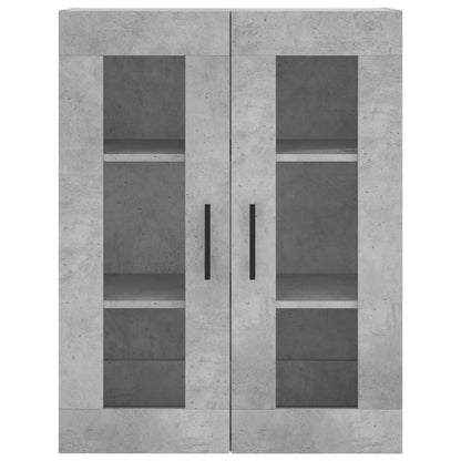 Hoge Kast 69,5X34X180 Cm Bewerkt Hout Betongrijs