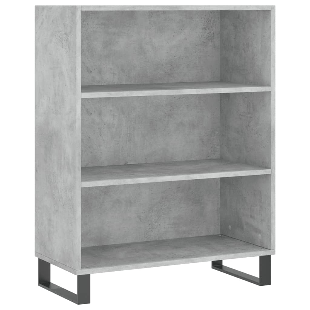 Hoge Kast 69,5X34X180 Cm Bewerkt Hout Betongrijs