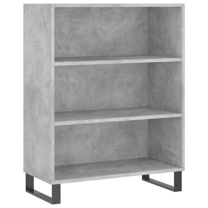 Hoge Kast 69,5X34X180 Cm Bewerkt Hout Betongrijs