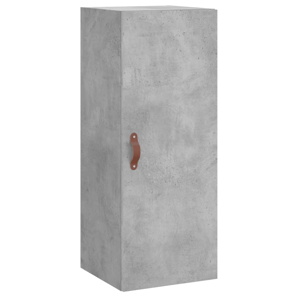Hoge Kast 34,5X34X180 Cm Bewerkt Hout Betongrijs