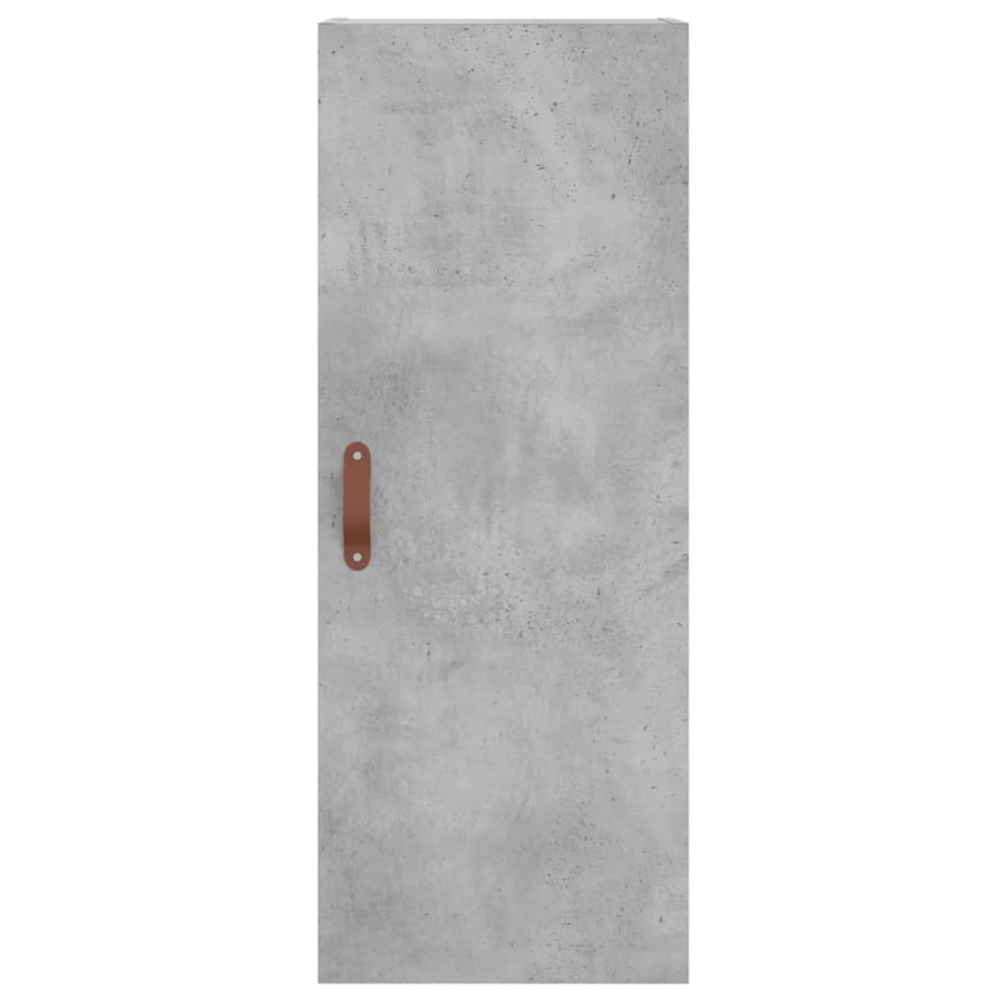 Hoge Kast 34,5X34X180 Cm Bewerkt Hout Betongrijs
