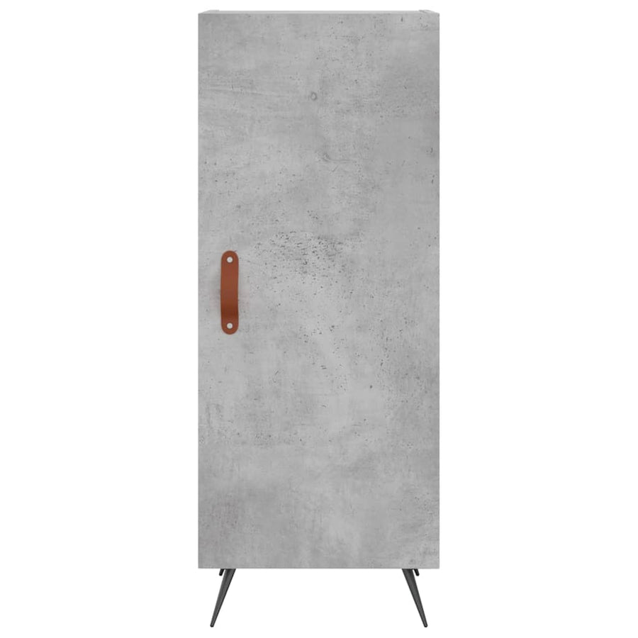 Hoge Kast 34,5X34X180 Cm Bewerkt Hout Betongrijs