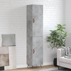 Hoge kast 34,5x34x180 cm bewerkt hout betongrijs
