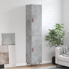 Hoge Kast 34,5X34X180 Cm Bewerkt Hout Betongrijs