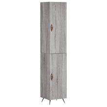 Hoge Kast 34,5X34X180 Cm Bewerkt Hout Grijs Sonoma Eikenkleurig